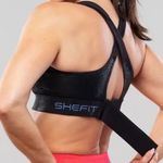 SHEFIT Sports Bra, adjustable tightening sports bra, size small, black snakeskin Photo 1
