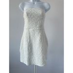 NWT Francesca's Textured White Rhinestone Sequin Bow Dress, Sz M (b31) Size M Photo 1