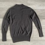 Moda International Gray Plunge V-Neck Sweater Photo 1