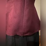 Ann Taylor Burgundy 3/4 Sleeves Front Bow Light Material No Tag Sz M. Zip OnSide Photo 7