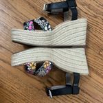 Sam Edelman  | Destin Floral Wedge Espadrille Platform Leather Sandals Size 8 Photo 4