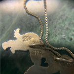 Golden doodle Charm Necklace Cut Out Heart 925 Sterling Silver 18” Photo 7