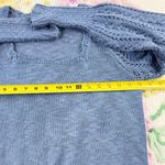 LC Lauren Conrad Lauren Conrad Square Neck Open Knit Sweater Blue Women's Size M cochet Photo 2