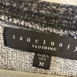 Sanctuary Charcoal Gold Accent Sweatshirt M Metallic Cozy Luxe Top Photo 2