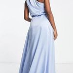 ASOS one shoulder baby blue maxi dress Photo 4