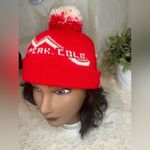 Pikes Peak Colorado Vintage knitted red/off white pom beanie Red Photo 1