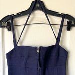 Cult Gaia  Katella Corset Top Zip Front Halter Navy Deep Lake 2 NWT Photo 3