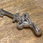 Judith Ripka  Sterling Silver CZ Amethyst Fleur-de-lis Key Enhancer Pendant Photo 7