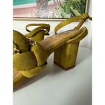 Cape Robbin Olive Green Braided Chain Strap Suede Block Heel Sandals Size 10 Photo 5