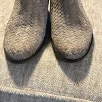 Very Volatile  suede booties sz 8 heel 1 1/2 in
Zip up back basket weeve Photo 4