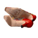 vintage J. Renee womens Retro Vibrant mesh Red yellow green orange heels Sz 8.5 Photo 7