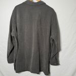 Roaman's 2XL Oversized Shacket Button Up Tunic Top Sueded Green/Gray Neutral Size XXL Photo 3