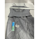 Womans KM Collections 8 Silver Formal Gown Spaghetti Straps Rhinestones Lined Photo 5