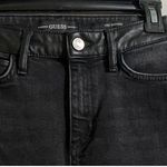 Guess 1981 Faux Leather Accent Detail Black Straight Leg Jeans Women's Sz 25β Photo 4