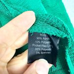 Misook  Lilly Textured Jacket Cardigan Open Front Size Small Kelly Green Photo 3