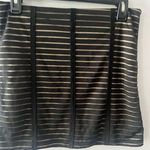 Forever 21  Skirt Women's Medium Black Cream Striped Mini Fitted Bodycon Twee Photo 0