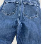 Paige Jeans Women 27 Solid Blue Denim Claudine Cropped Flare Cotton Photo 11