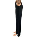 Princess Polly Women's Black High Waist Cutout Wide Leg Flared Trousers Pants 4 Photo 1