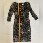 David Meister  Asymmetrical neck‎ unlined sleeves bodycon dress size 8 Photo 2