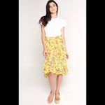 Joie  yellow silk wrap skirt. NWT Photo 7