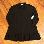Nine West NWT Women's Black Ruffle Hem Dress Photo 0