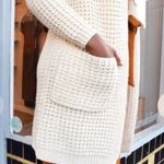 Anthropologie dRA Los Angeles Graham Chunky Knit Long Waffle Cardigan Photo 4