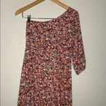 American Eagle  One Shoulder Floral Dress Midi Slit Viscose Made in Italy Photo 3