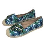Lauren Lorraine Espi Green Multi Slip On Size 9 Palm Leaves Espadrille Photo 0