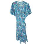 J. McLaughlin Womens Modal Silk Blend Bells Beach Neo Sanibel Wrap Dress Size S Photo 2