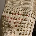 Cream Crochet Maxi Dress White Photo 3