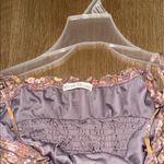 Floral Mini Dress in Brown and Yellow Purple Size M Photo 6