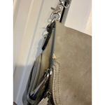 Free People Crossbody Bag Purse Gray Flap‎ Closure Silver Accent Zippers Casual Photo 3