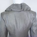Vintage Niteline ruffle collar metallic grey cocktail blazer jacket, Petite 4 Gray Size 4P Photo 11