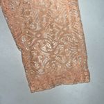 Shannon Ford New York Size 1X Peachy Pink Lace Open Front Cardigan Jacket Photo 4