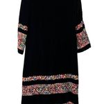 Giorgio Sant'Angelo 1970s Vintage Black Velvet Embroidered Dress Size 6 Photo 6