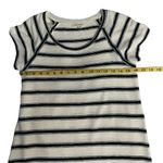 Max Studio Kassadi Striped Textured Knit Dress Size M White Black Short Sleeve Photo 6