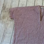 Bryn Walker Size Small Red White Stripe Oversized Short Sleeve Blouse Photo 1