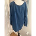 Kate Park Navy Embroidered Sweatshirt Size 2X Photo 4