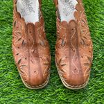 Rieker Antistress brown leather slingback Cutout Leather Women's Shoes Size 39 Photo 1