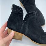 Caslon  Black Suede Leather Ankle Boots Laser Cut Womens 7 Fall Classic Booties Photo 5