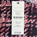 Valerie Stevens  Size Large 3/4 Sleeve Round Neck Red Black Plaid Polyester Knit Photo 7