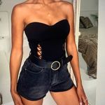 Tiger Mist  Black Strapless Bodysuit Photo 0