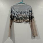 Urban Outfitters Cowboy Take Me Home Crop Top Shirt Long Sleeve Medium M Photo 3