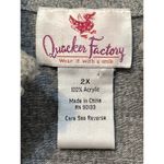 Quacker Factory Women's Full‎ Zip Gray Sweater Rhinestones 2x Long Sleeve Size XXL Photo 3