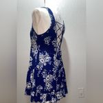 En Crême En Creme Blue Floral Mini Dress Lace Sz S Photo 3