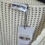 Princess Polly NWT  Cream Beach Day Knit Short Sleeve Eyelet Cardigan Womens 10 Photo 3