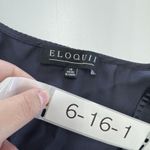 Eloquii Blouse Womens 14 Navy Long Sleeve Tie Front Plus Size Stretch Top Photo 2