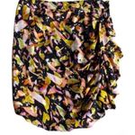 Marie Oliver NWOT 100% Silk Floral Print Ruffle Mini Skirt Size 0 Photo 0