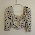 Aritzia Wilfred Lolita Blouse in Birch/Classic Navy Blue Photo 3