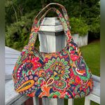 Vera Bradley  Orange Blue Green Venetian Shoulder Bag Photo 4